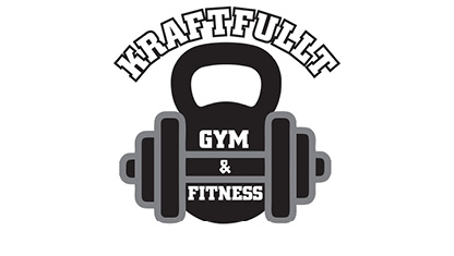 Logotype, kraftfullt gym och fitness